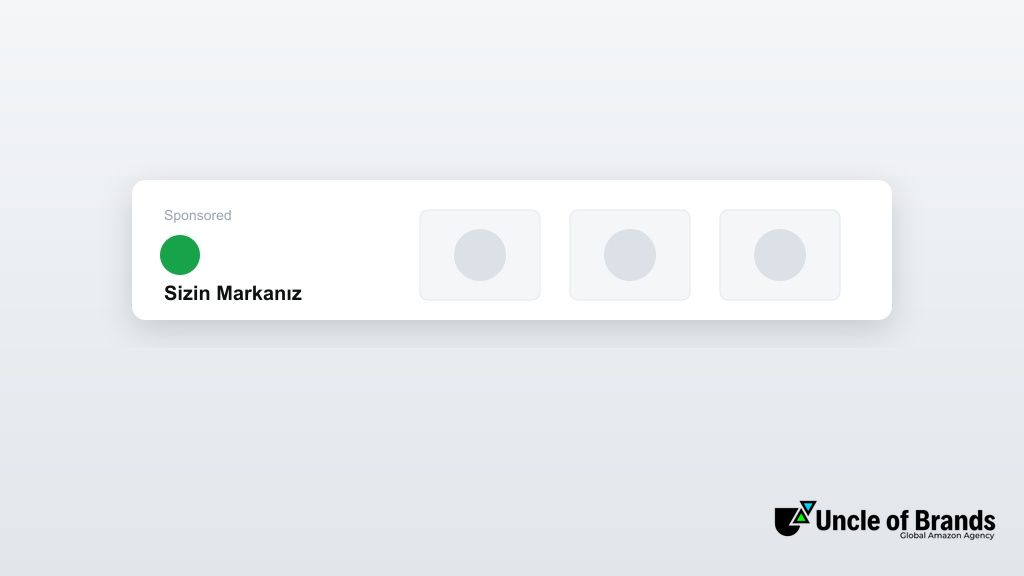 Amazon Sponsored Brands arama sonucu banner mockup